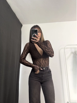 Storm Dantel Bodysuit - Kahve