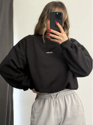 Studio Nakışlı Sweatshirt - Siyah