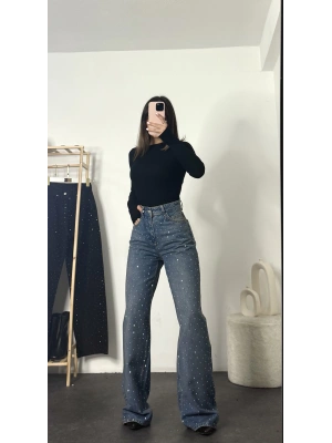 Taşlı Brow Jean - Kot