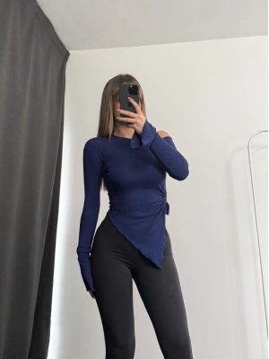 Vien Asimetrik Bluz - Lacivert