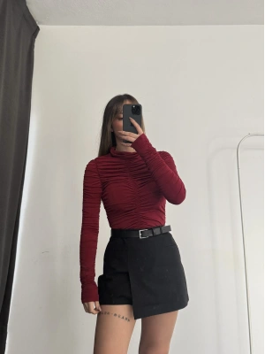 Wilda Drapeli Bluz - Bordo