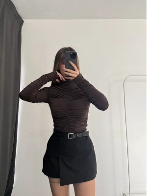 Wilda Drapeli Bluz - Kahve