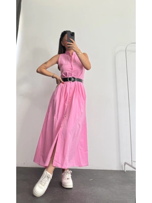 Windy Kemerli Elbise - Pembe