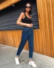 Yüksek Bel Mom Jean-Koyu Kot