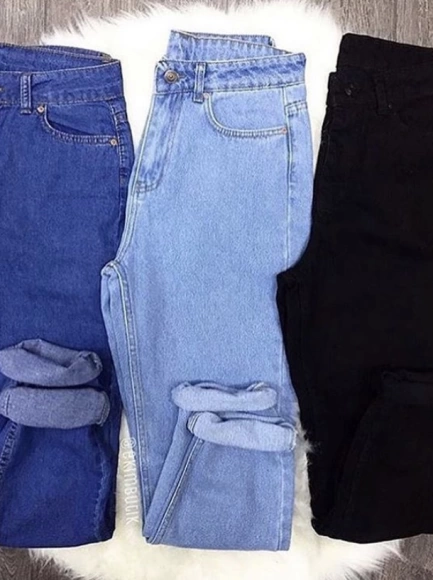 Yüksek Bel Mom Jean