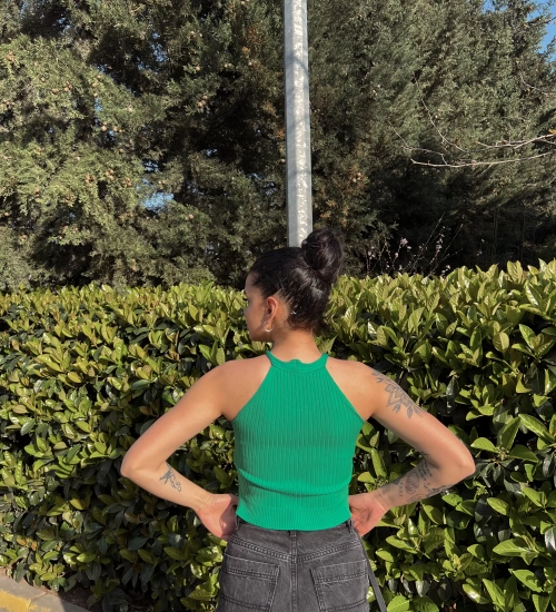Neckline Crop -Yeşil