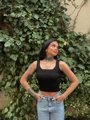 Jenn Crop- Siyah