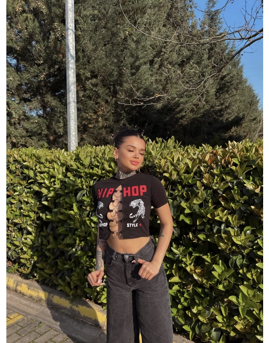 Hiphop Crop -Siyah