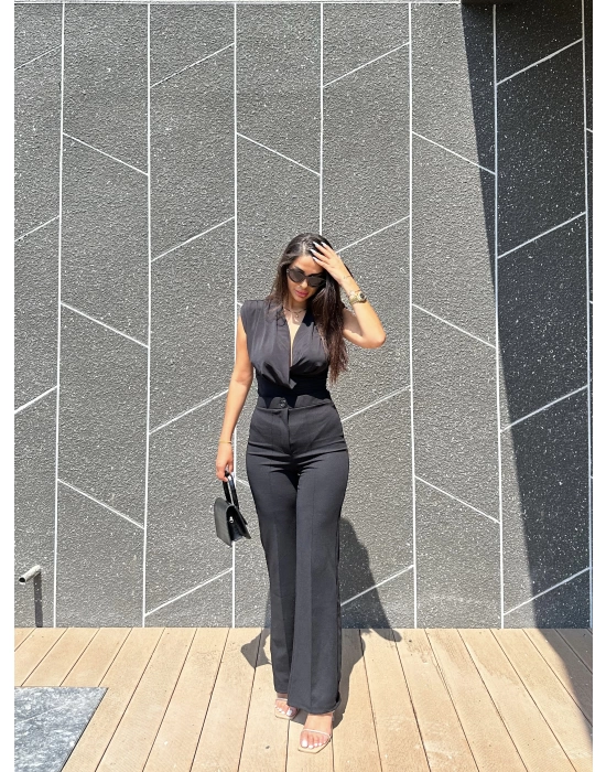 Vatkalı Bodysuit - Siyah