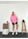 Era Kapüşonlu Sweatshirt - Pembe