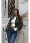Lora Bukle Ceket - Haki