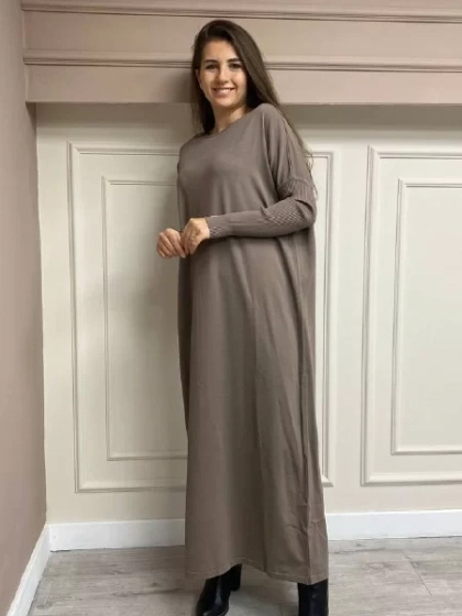 İnvee 5747 Vizon Triko Elbise