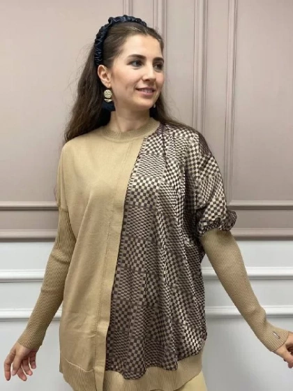 İnvee 6248 Camel Rayon Tunik