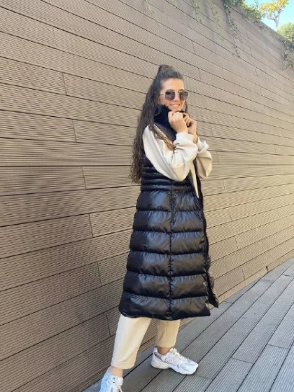 İnvee 6836 Siyah Kürklü Yelek