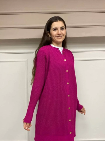 İnvee 6863 Fuşya Hırka