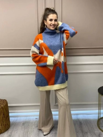 Misswhence 32123 Bej İspanyol Paça Pantolon