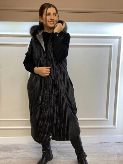 Ncl 22523 Siyah-Gümüş Yelek