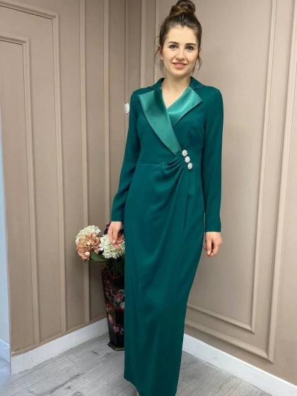 Senna 32329W23 Zümrüt Zelins Abiye