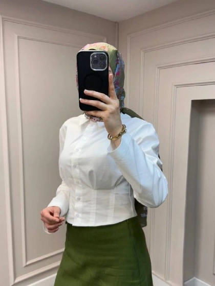 Exquise E26Y06208100 Beyaz Felecia Gömlek