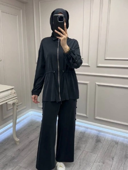 Ghisa 3610T9154 Siyah Kuş Gözü Detaylı Takım