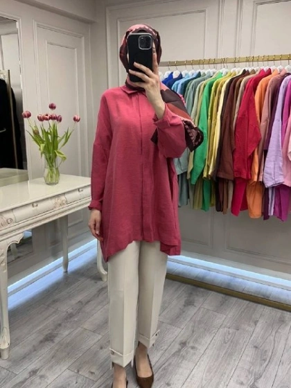 Nuss Triko 26Y3001 Red Plum Gömlek