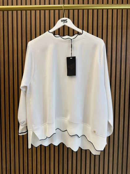 Ghisa 3630T4304 Ekru Ribana Detaylı Tunik