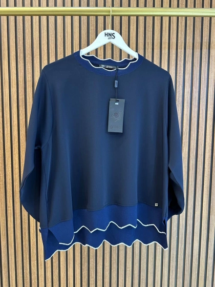 Ghisa 3630T4304 Lacivert Ribana Detaylı Tunik