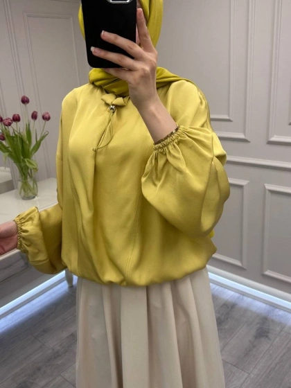 Ghisa 3610T4328 Asit Yaka Detaylı Tunik