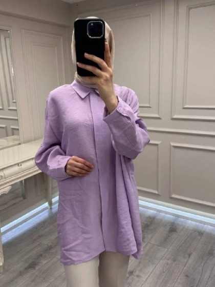 Nuss Triko 26Y3001 Lila Gömlek