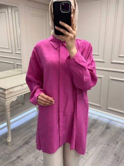 Nuss Triko 26Y3001 Fuşya Gömlek