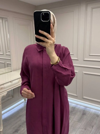 Nuss Triko 26Y3001 Mürdüm Gömlek