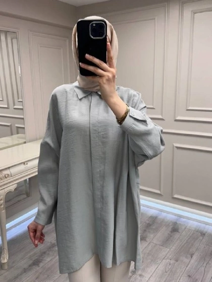 Nuss Triko 26Y3001 Gri Gömlek