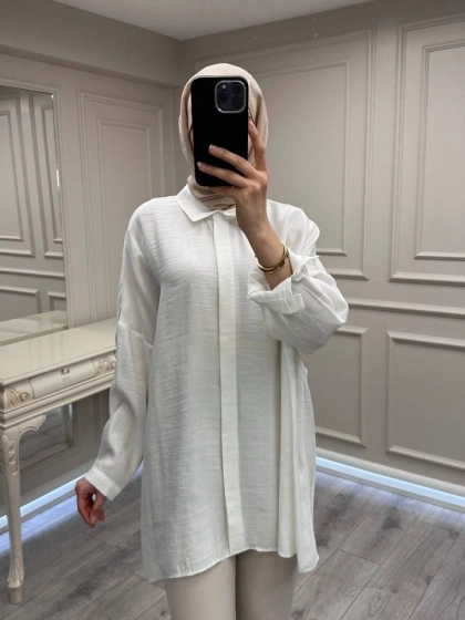 Nuss Triko 26Y3001 Ekru Gömlek