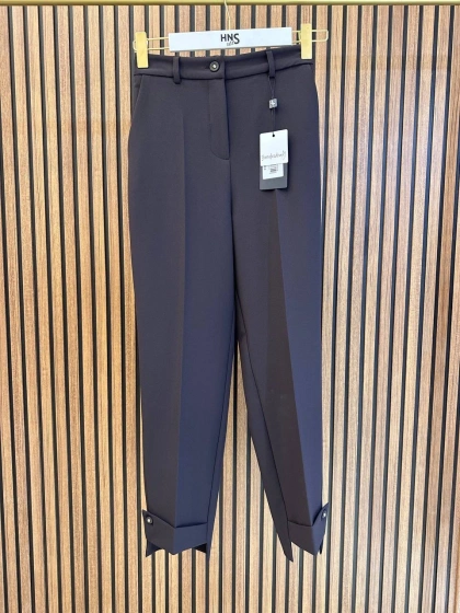 Yusuf Özdemir 26Y1624 Kahve Paçası Detaylı Pantolon