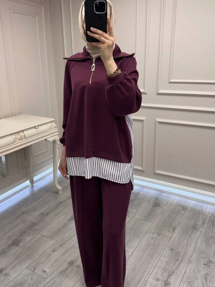 Nuss Triko 26Y1075 Mürdüm Takım