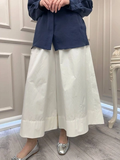 Venöve 26SSPNT0006 Beyaz Sole Pantolon