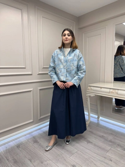 Venöve 26SSCEK0001 Mavi Anya Ceket