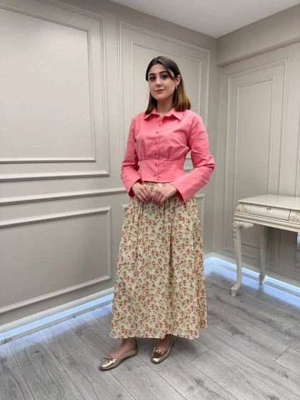 Exquise E26Y06208100 Pembe Felecia Gömlek