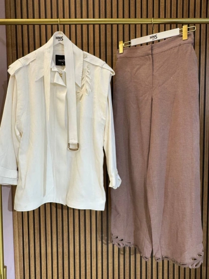 Venöve 26SSCEK0034 Beyaz Edward Ceket