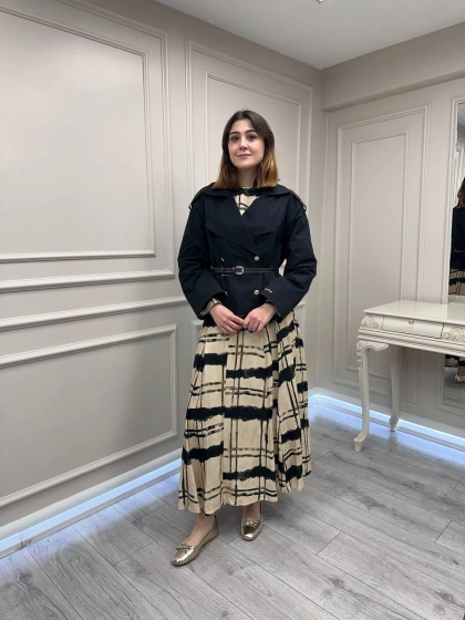 Venöve 26SSCEK0017 Siyah Kiva Ceket