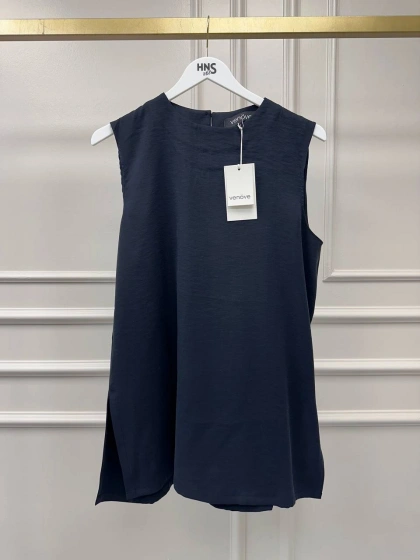 Venöve 26SSBLZ0006 Siyah Mayla Bluz