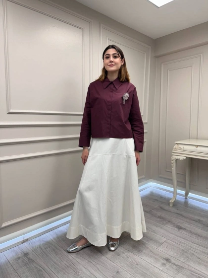 Venöve 26SSGOM0024 Bordo Irine Gömlek