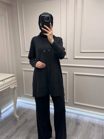 Hilay HLY0126Y101.004 Siyah Oslo Yanları Fermuarlı Takım