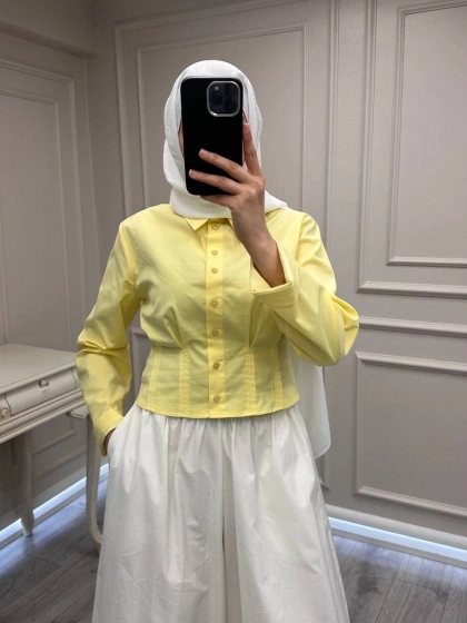 Exquise E26Y06208100 Sarı Felecia Gömlek