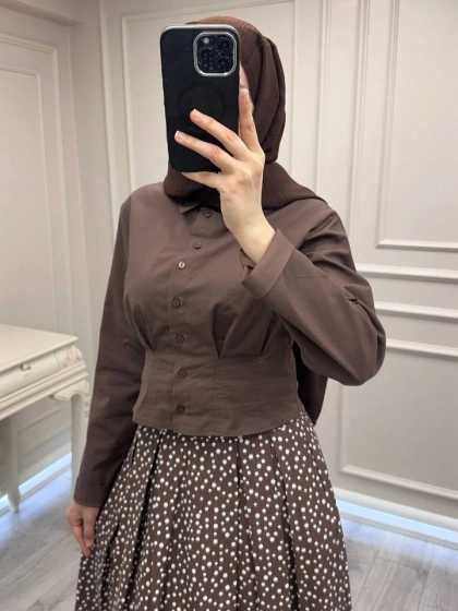 Exquise E26Y06208100 Kahverengi Felecia Gömlek