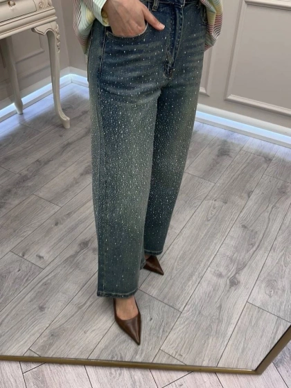 Ghisa 3611P8079 Mavi Taş Detaylı Kot Pantolon