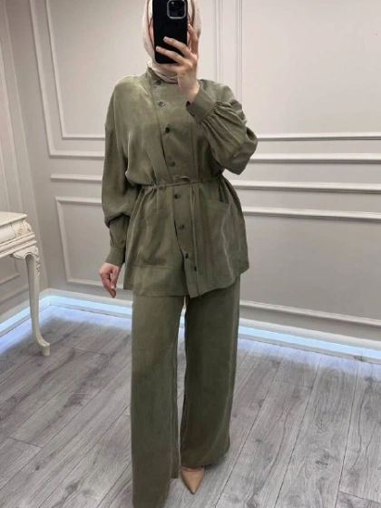 Exquise E26Y06205051 Haki Peonyia-Freman Takım