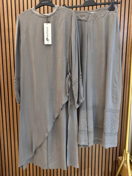 Misswhence 39003 Gri Tunik Takım