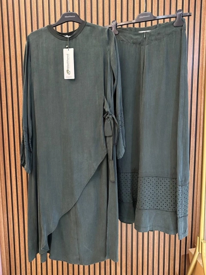 Misswhence 39003 Yeşil Tunik Takım