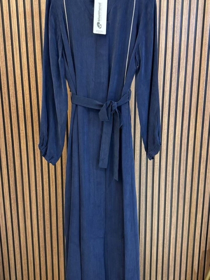 Misswhence 39501 Lacivert Fermuar Detaylı Ferace